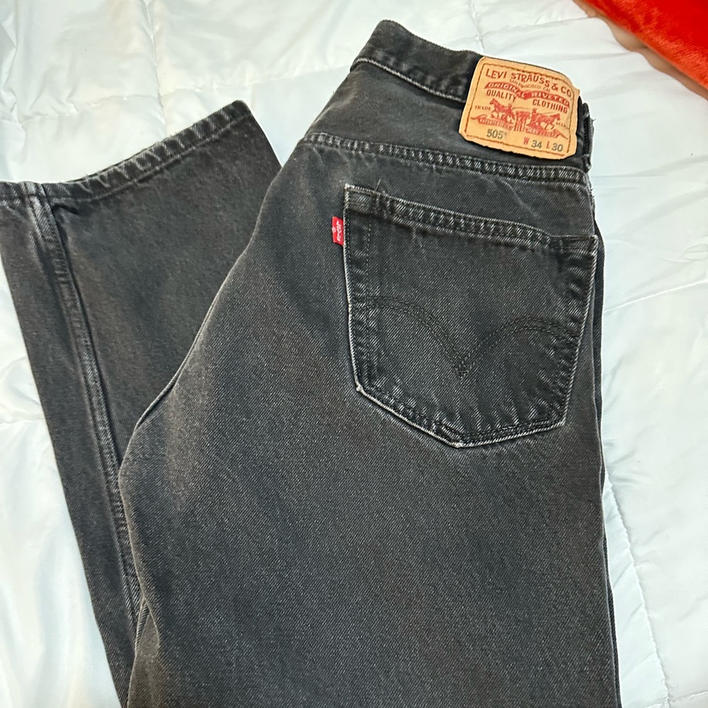 Levi’s 505 Regular Fit Jeans, BLK